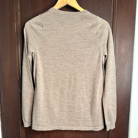 JARBO | Ultrafine Merino Wool Tan Lightweight Crewneck Sweater | Size 34 / Small - Picture 6 of 6